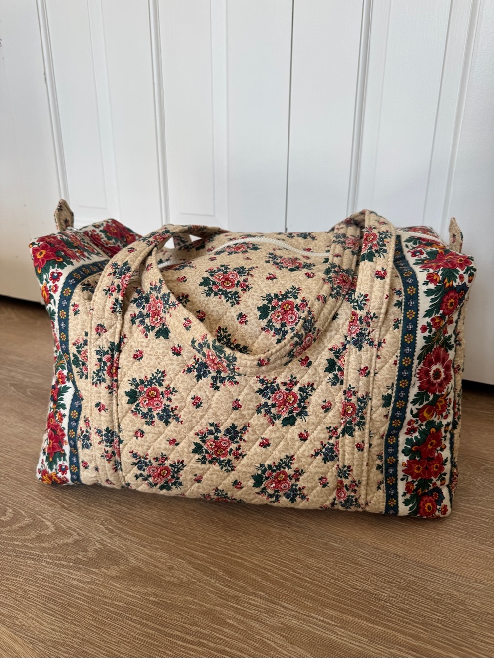 Vera Bradley RARE 1993 tea garden quilted duffle bag vintage travel - Picture 6 of 10